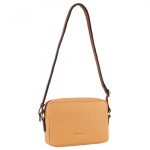 Apricot Pierre Cardin Leather Classic Square Crossbody Bag | 4386-SKOJG