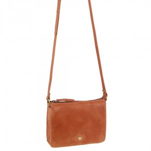 Apricot Pierre Cardin Leather Sleek Crossbody Bag | 8209-BSERO