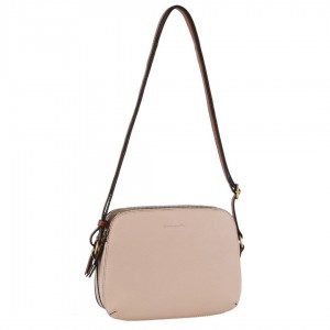 Beige Pierre Cardin Leather Classic Crossbody Bag | 9127-PVXAK