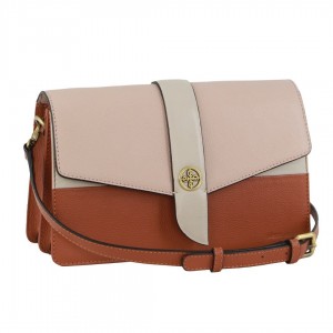 Beige Pierre Cardin Leather Crossbody Clutch Bag | 0654-BUDXL