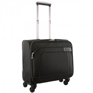 Black Pierre Cardin 4 Wheel Mobile Office Cabin Case | 5042-LQRYB