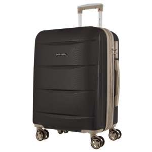 Black Pierre Cardin 54cm Cabin Hard-Shell Suitcase | 2896-ZTULR