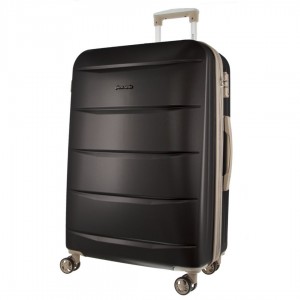 Black Pierre Cardin 70cm Medium Hard-Shell Suitcase | 7504-IRCYJ