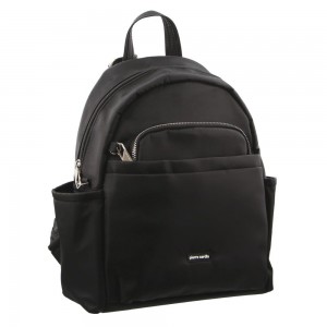 Black Pierre Cardin Anti-Theft Backpack | 7604-LQDYX