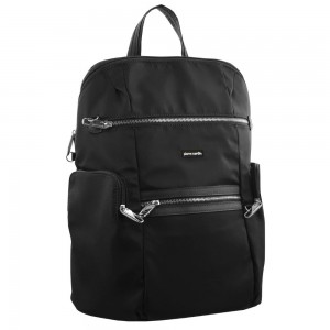 Black Pierre Cardin Anti-Theft Backpack | 9674-IVZTX