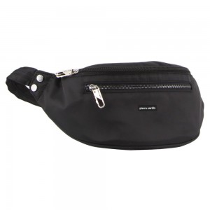 Black Pierre Cardin Anti-Theft Waist Bag | 8574-BYZLT