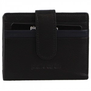 Black Pierre Cardin Leather Bi-Fold Card Holder Wallet | 0218-TFHNO