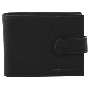 Black Pierre Cardin Rustic Leather Wallet | 0578-DKTSB