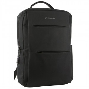 Black Pierre Cardin Travel & Business Backpack with Built-in USB Port | 8751-NKIOE