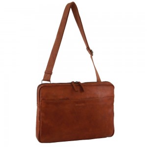 Brown Pierre Cardin Italian Leather Business Computer Bag | 2547-ZOTBG