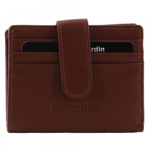 Brown Pierre Cardin Leather Bi-Fold Card Holder Wallet | 6529-RWAIC