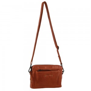 Brown Pierre Cardin Leather Cross-Body Bag | 7905-SBWVC