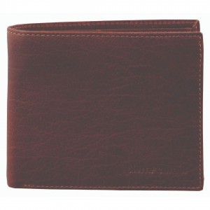 Brown Pierre Cardin Rustic Leather Bi-Fold Wallet | 4325-AHJZP