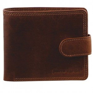 Brown Pierre Cardin Rustic Leather Wallet | 7980-PJAIG