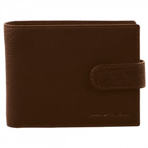 Brown Pierre Cardin Rustic Leather Wallet | 9647-XOKIW