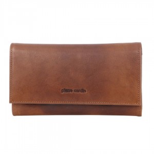 Brown Pierre Cardin Rustic Leather Wallet | 5794-NDCGS