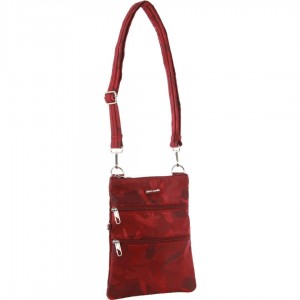 Burgundy / Camo Pierre Cardin Anti-Theft Cross Body Bag | 1507-XGPEK