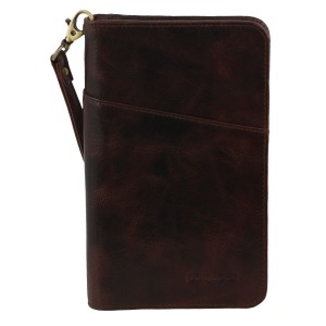 Chocolate Pierre Cardin Italian Leather Passport Wallet | 1846-ZIWOP