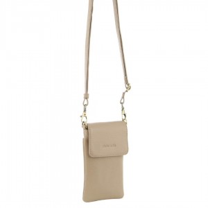 Gold Pierre Cardin Leather Phone Cross-Body Bag | 6281-FPLAI