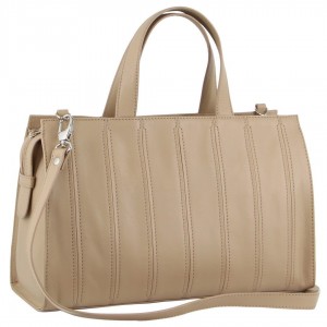 Gold Pierre Cardin Leather Stitch-design Tote Bag | 4780-PGBKS