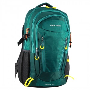 Green Pierre Cardin Nylon Adventure Travel & Sport Large Backpack | 2478-SJZLI