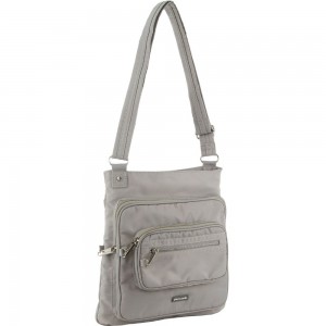 Grey Brown Pierre Cardin Anti-Theft Cross Body Bag | 7982-EJYBD