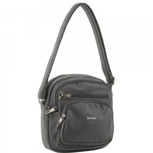 Grey Pierre Cardin Anti-Theft Cross Body Bag | 1472-QKGFX