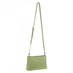 Jade Pierre Cardin Leather Crossbody Bag | 8756-JVRNT