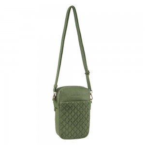 Leaf Pierre Cardin Leather Embossed Phone Crossbody Bag | 3467-LQKWA