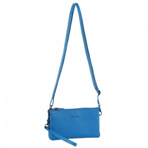 Light Turquoise Pierre Cardin Leather Multiway Cross-Body Bag | 6297-BELZS