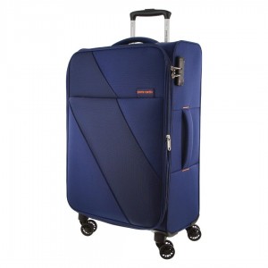 Navy Pierre Cardin 68cm MEDIUM Soft-Shell Suitcase | 5912-MGCLE