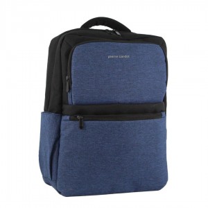 Navy Pierre Cardin Travel & Business Backpack with Built-in USB Port | 9870-KHRDY