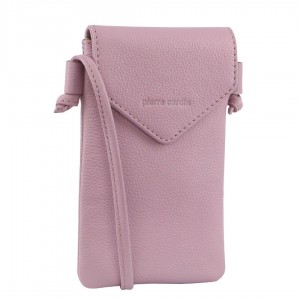 Pink Pierre Cardin Leather Phone Bag | 2869-ZVDMR