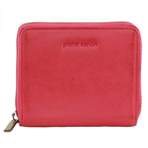 Pink Pierre Cardin Leather Zip around wallet | 8160-RLQUY