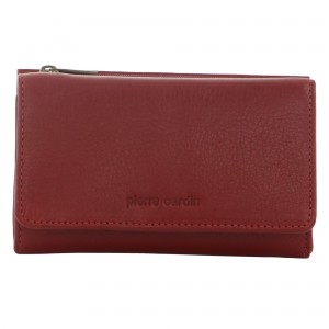 Red Pierre Cardin Leather Tri-Fold Wallet | 1642-JRTBS