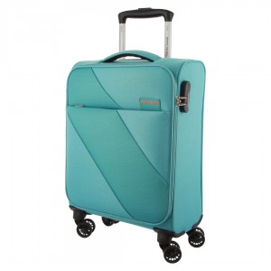 Turquoise Pierre Cardin 55cm CABIN Soft-Shell Suitcase | 7582-QKWAP