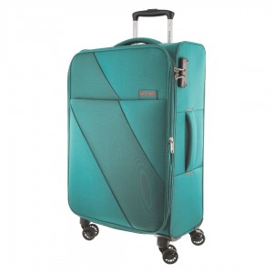 Turquoise Pierre Cardin 68cm MEDIUM Soft Shell Suitcase | 7604-GUHWI