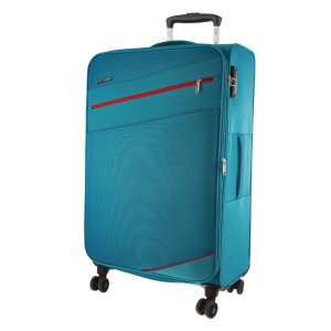 Turquoise Pierre Cardin 76cm LARGE Soft Shell Suitcase | 3167-ZAHTO