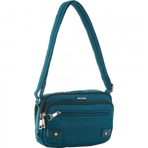 Turquoise Pierre Cardin Anti-Theft Cross Body Bag | 0251-LQVCN