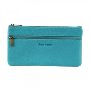 Turquoise Pierre Cardin Genuine Leather Coin Purse | 2437-MSKQI