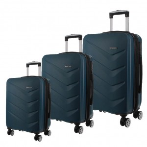 Turquoise Pierre Cardin Hard Shell 3-Piece Luggage Set | 8659-KRMDF