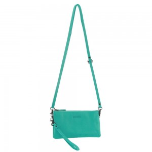 Turquoise Pierre Cardin Leather Multiway Cross-Body Bag | 2184-CGJIR