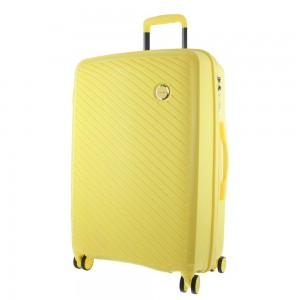 Yellow Pierre Cardin 65cm Medium Hard-Shell Suitcase | 4578-FUBPC