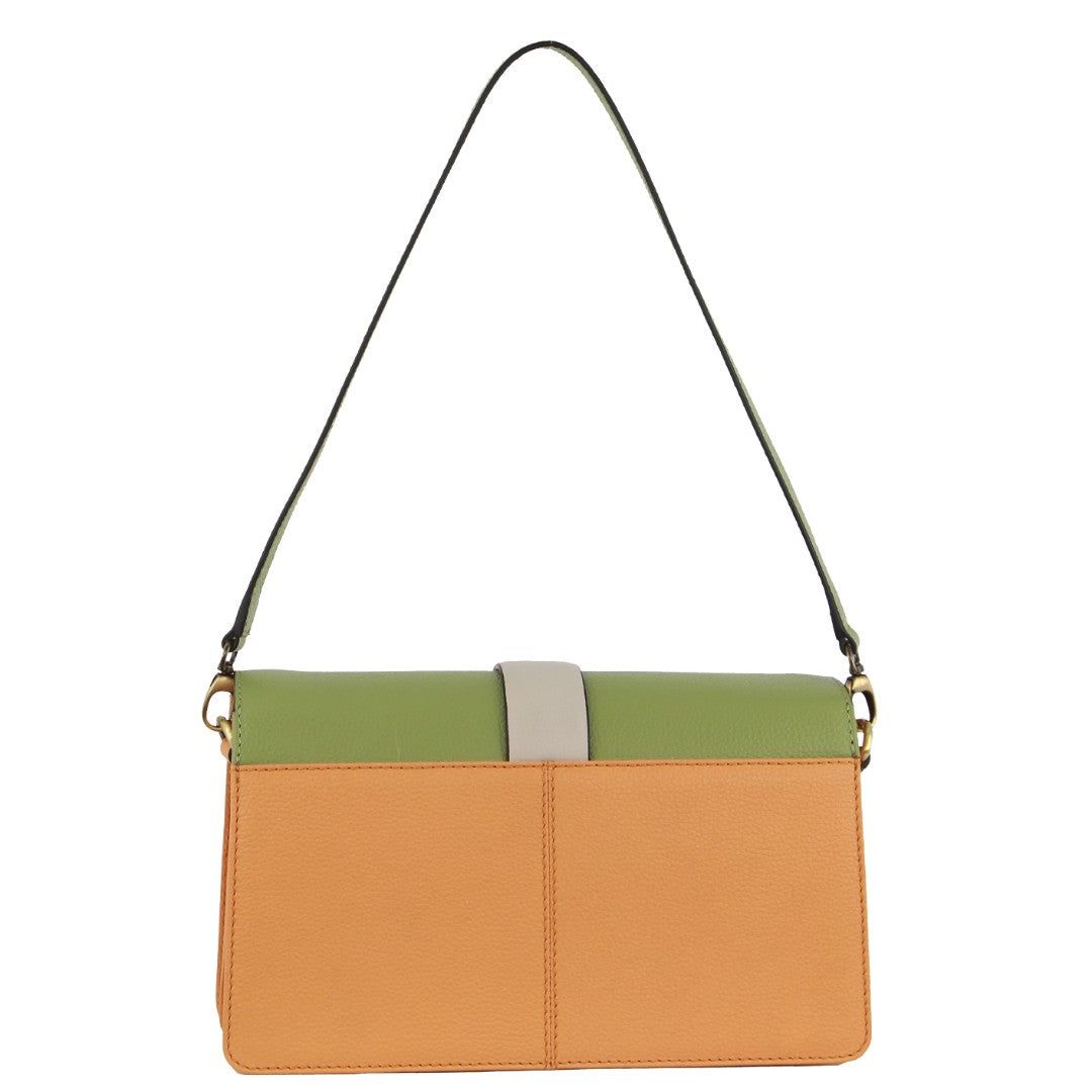 Apricot Pierre Cardin Leather Crossbody Clutch Bag | 2436-ETPMH