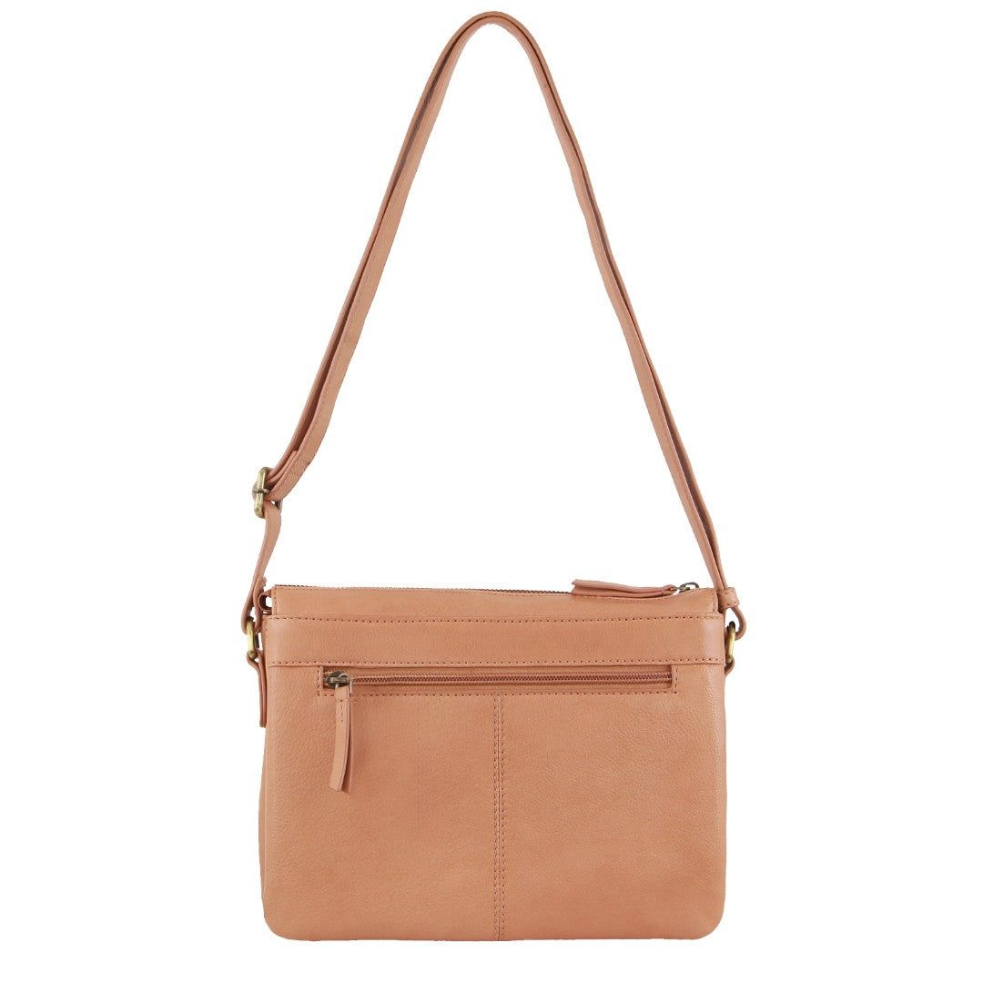 Apricot Pierre Cardin Leather Crossbody Bag | 4538-DVEMA