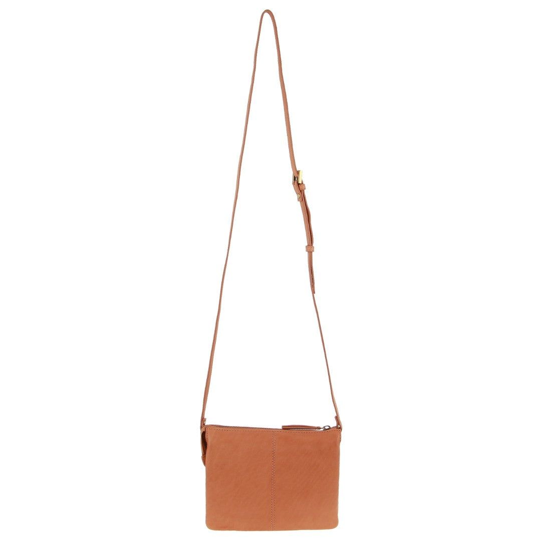 Apricot Pierre Cardin Leather Diamond Pattern Embossed Crossbody Bag | 9781-JPSGE