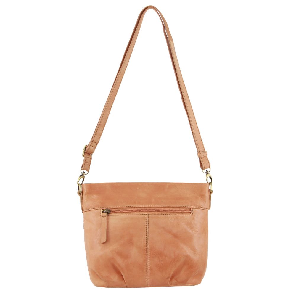 Apricot Pierre Cardin Leather Embossed Crossbody Bag | 9617-VIPGF