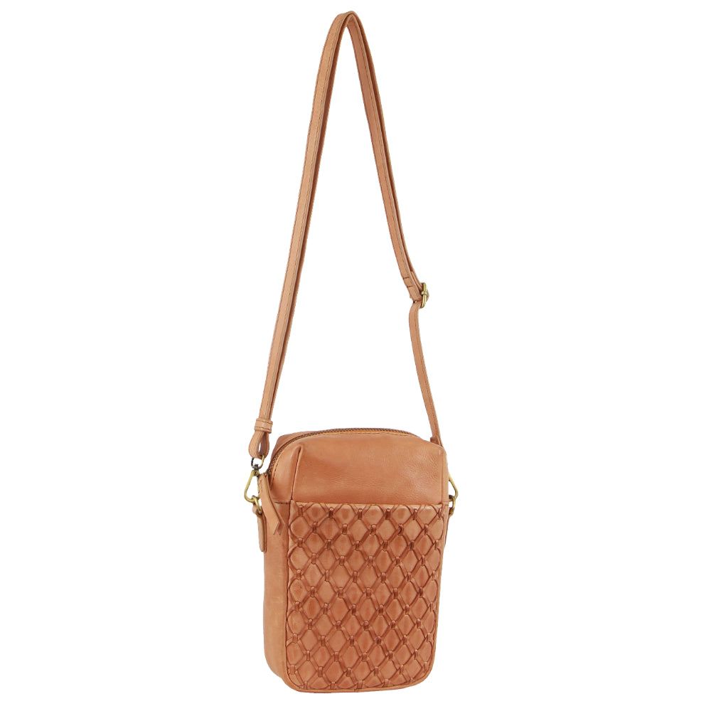 Apricot Pierre Cardin Leather Embossed Phone Crossbody Bag | 5042-INUYP