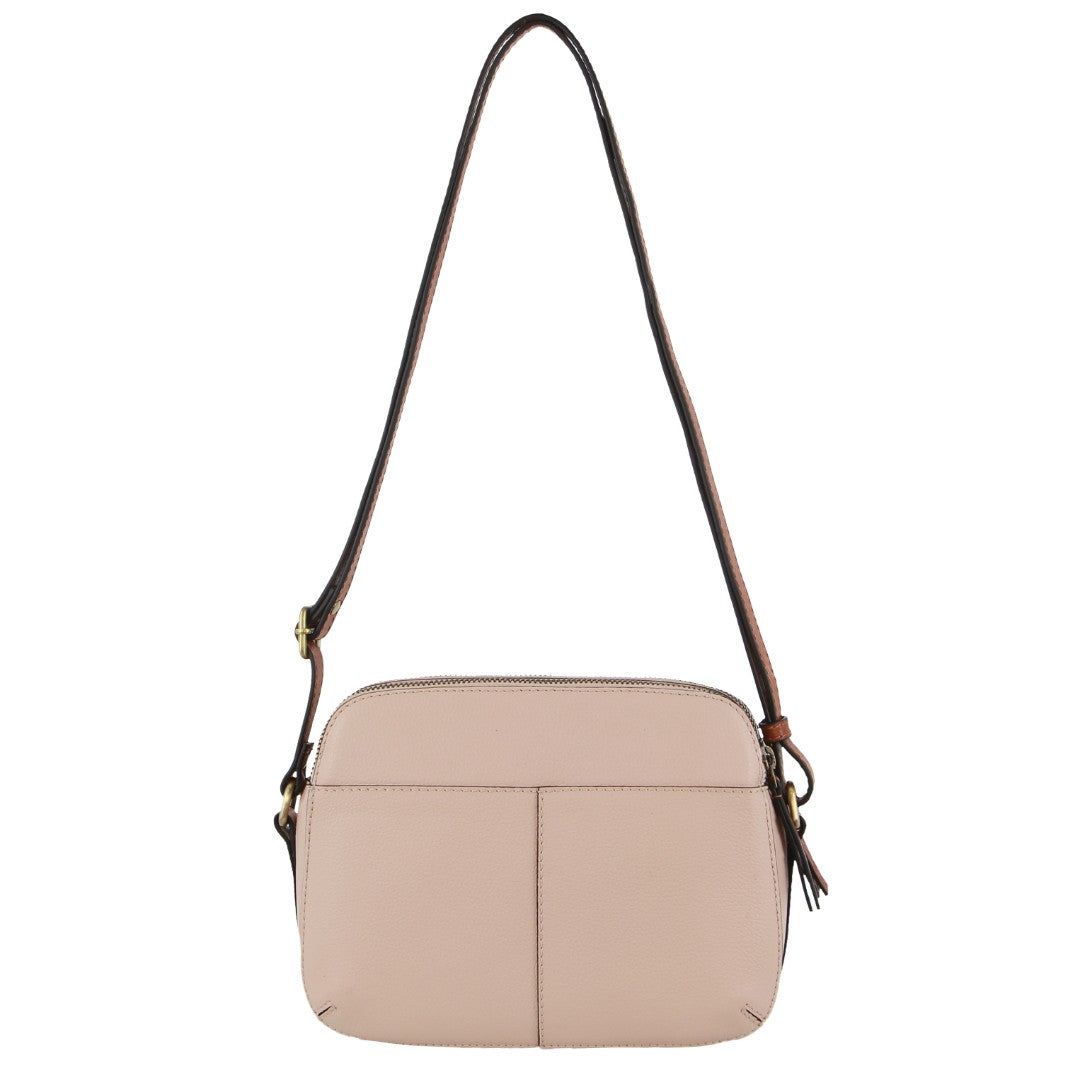 Beige Pierre Cardin Leather Classic Crossbody Bag | 9127-PVXAK