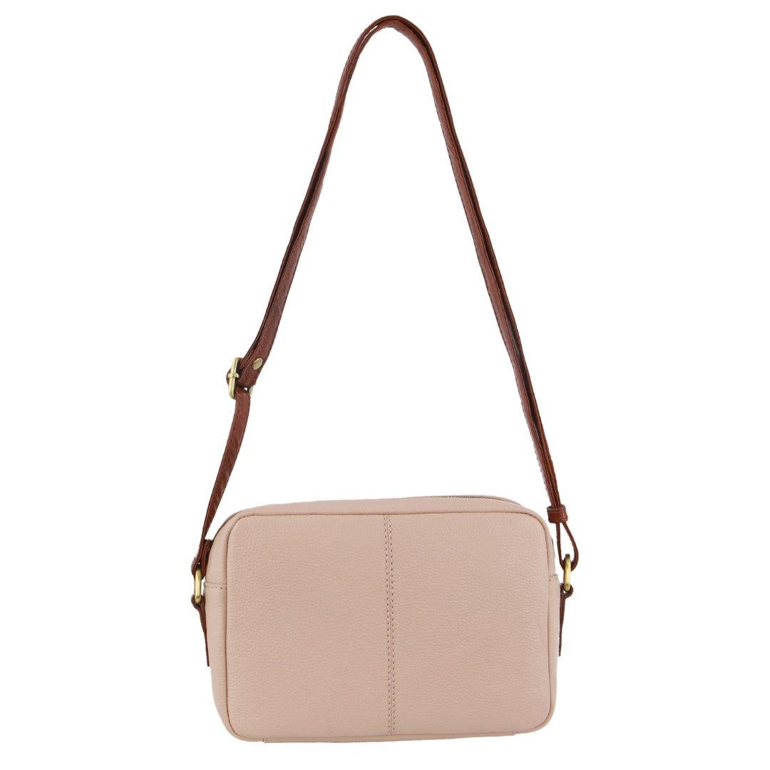 Beige Pierre Cardin Leather Classic Square Crossbody Bag | 2671-OEMXF